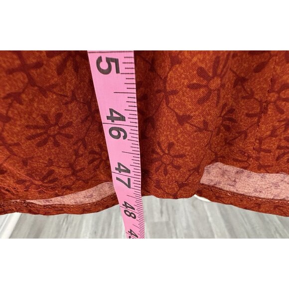 Vtg MISS SCARLETT Women Maxi Dress Vest Rayon Sz 10 Red Sleeveless 74-19 - Picture 10 of 10